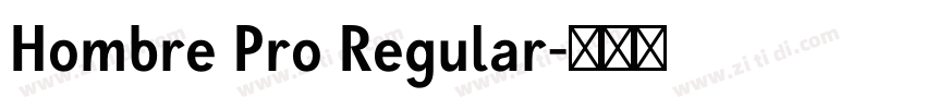 Hombre Pro Regular字体转换